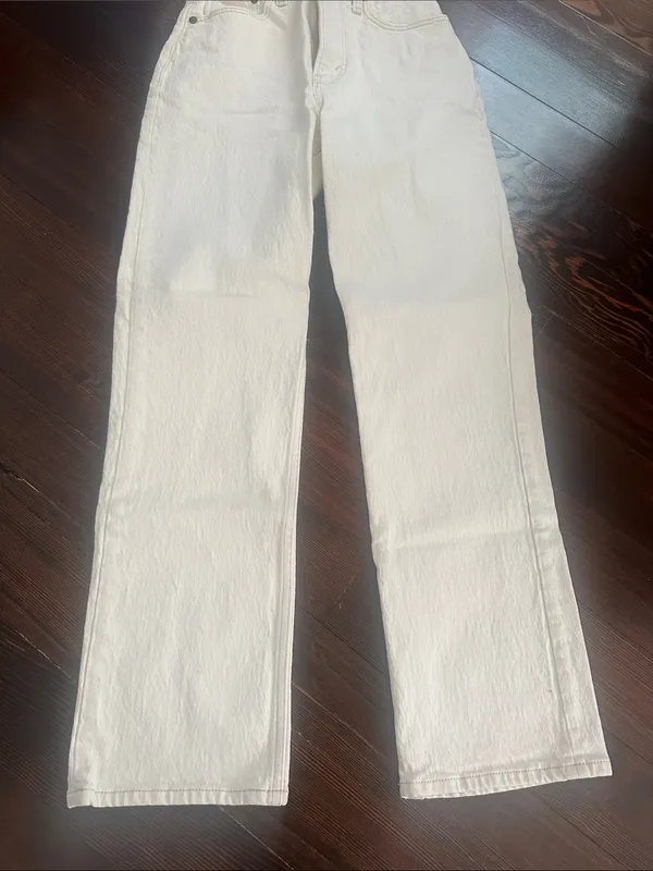 Abercrombie & Fitch White Straight Leg Women's Jeans - Image 5