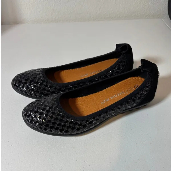 Bernie Mev Size 6 (EU 37) Catwalk Glam Mix Slip On Woven Memory Foam Flats - Image 4