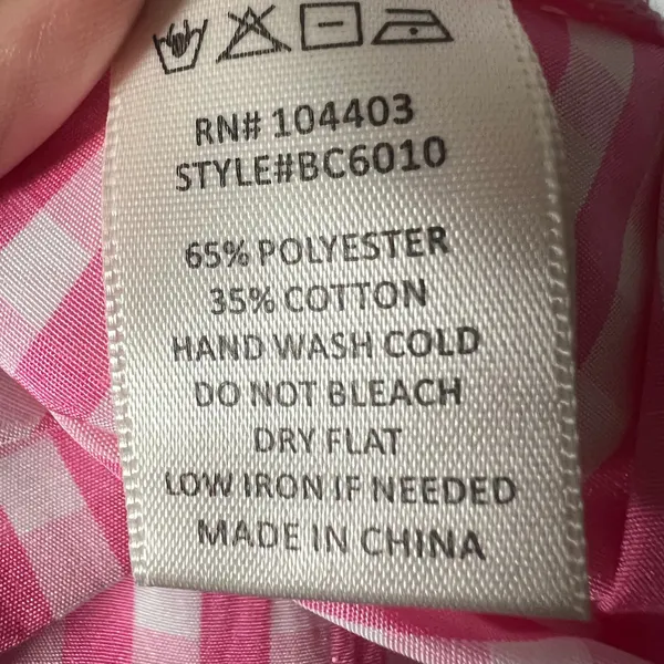 Revolve J.O.A. Los Angeles Top Medium Pink Gingham One Shoulder - Image 4