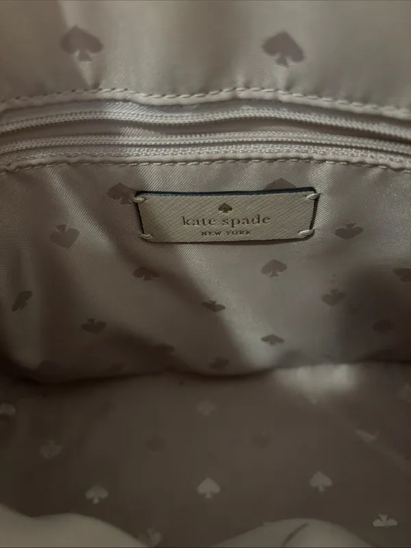 kate spade Two-Tone Dome Crossbody in White, Taupe & Black - Image 3