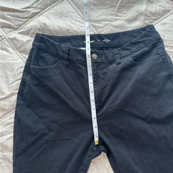 Old Navy Black High waisted‎ uniform Boot cut pants size 10 - Image 5