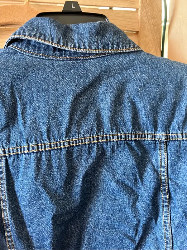 Faded Glory Blue Denim Jacket Large - Image 14