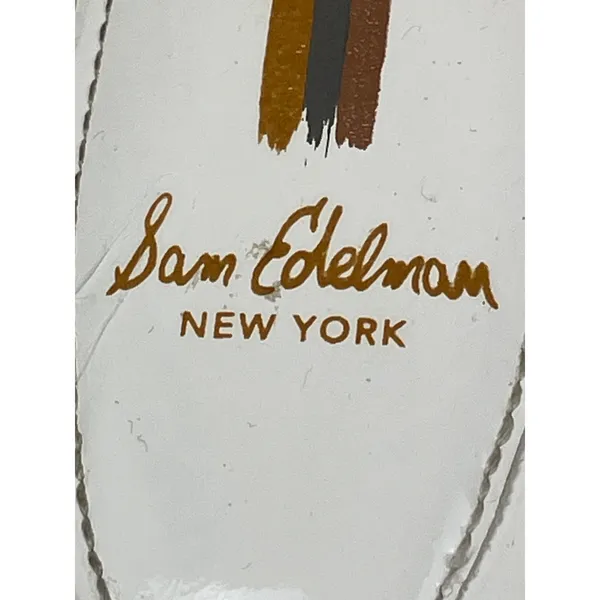 Sam Edelman Women's White Double E Straps Square Toe Bay Flat Slides Sandals 9.5 - Image 5