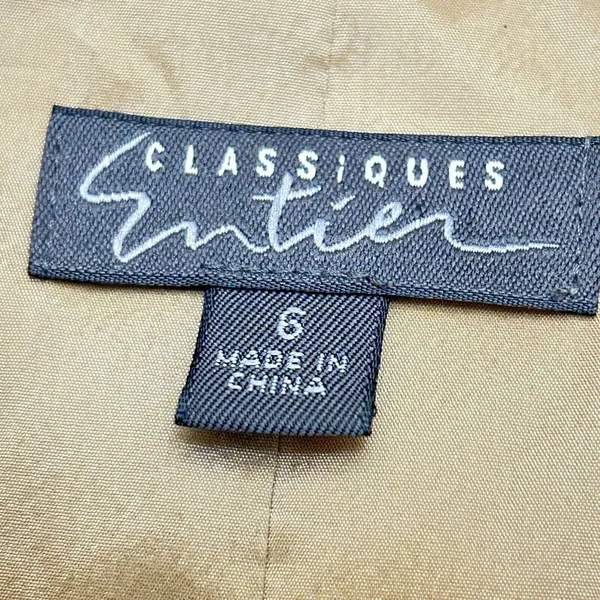 Classiques Entier Nordstrom Wool Lightweight LengthTrench‎ Coat Dress Tan Size 6 - Image 4