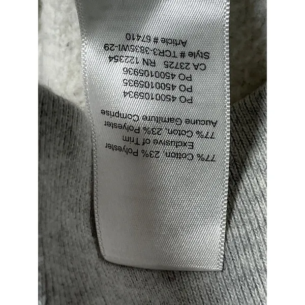 Aritzia TNA Gray White 1/4 Zip Colorblock Long Sleeve Sweater Sweatshirt Top S - Image 6