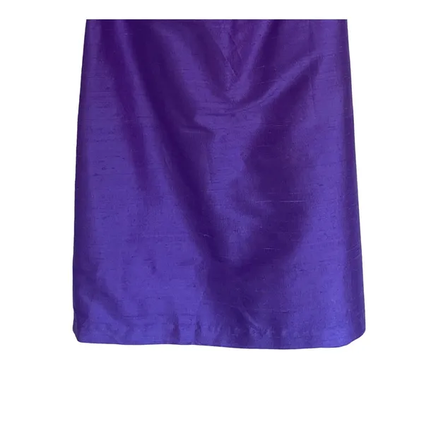 Vintage Watters & Watters Silk Dress Size 6 One Shoulder Purple Formal Cocktail - Image 6