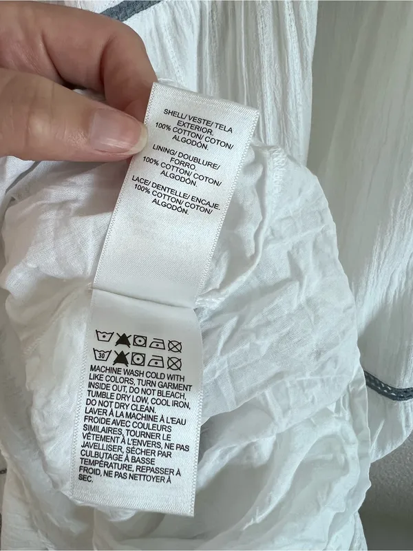 Lucky Brand Crochet Tiered Swing Sundress Prairie Dress Cottagecore - Image 4