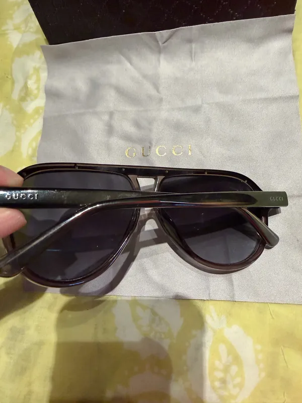 Gucci GG3720/S Tortoise Aviator Sunglasses rivet vintage retro Gradient Lenses - Image 3