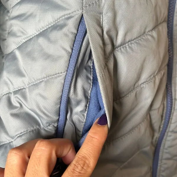 The North Face blue gray mossbud swirl reversible jacket top women’s M - Image 9