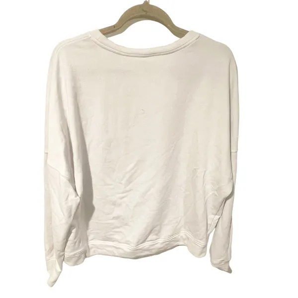 Fabletics XXL White Los‎ Angeles Crewneck Slub Sweatshirt California - Image 4