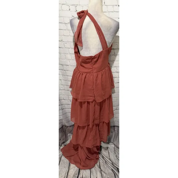 Lulus Elevated Vision Tiered Maxi One Shoulder Cocktail Dress Size XL - Image 5