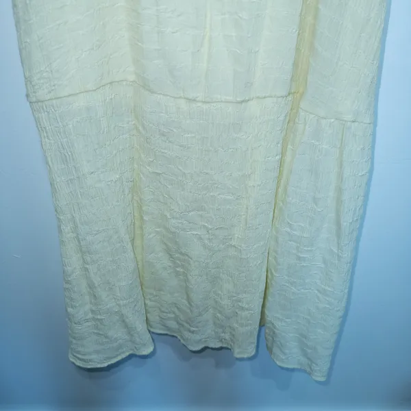 New Cider Pale Yellow Spaghetti Strap Midaxi Dress Size Large - Image 4
