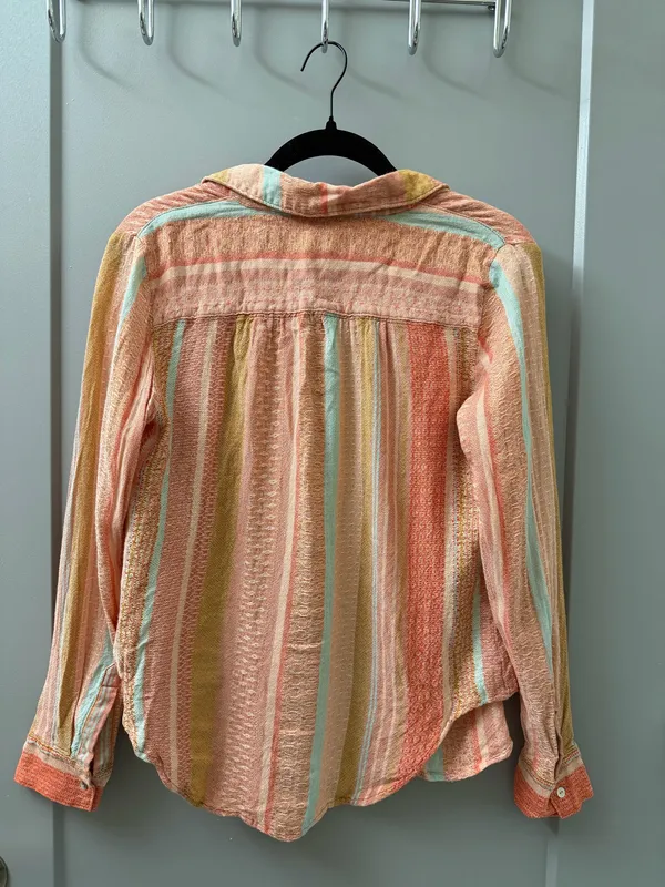 Maeve Anthropologie Calipatria Stripe Button Down - Image 6