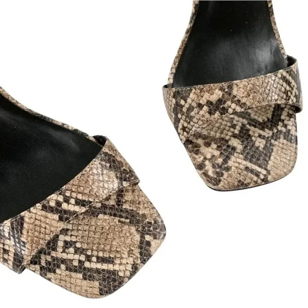 Chelsea & Violet Tara Snake Print Block Heel Sandal 6 NWT - Image 11