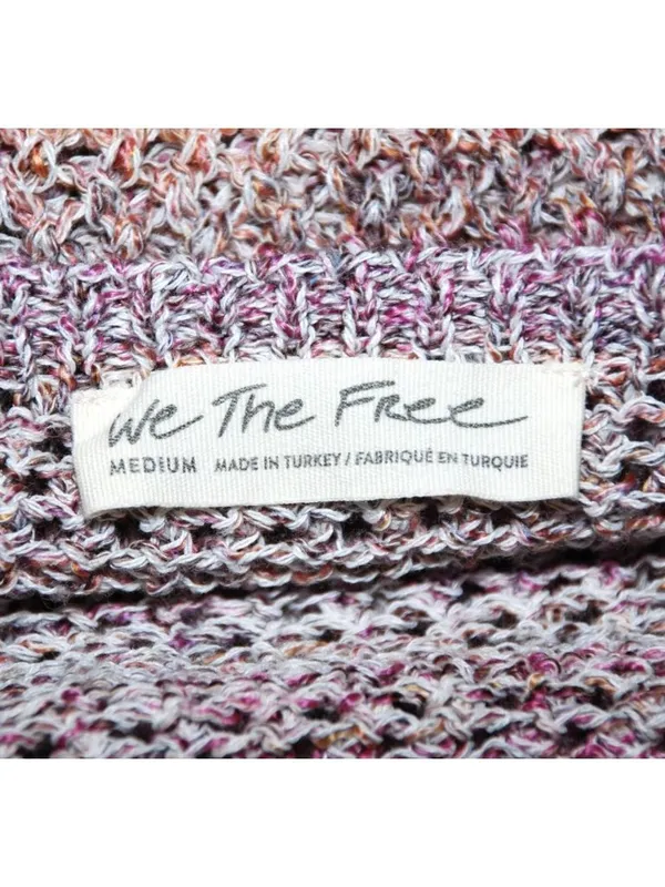 We The Free Crochet Tank Top Medium Purple Lavender Multicolor Open Back - Image 8