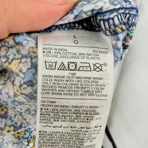 Old Navy Floral Maxi Wrap Dress Sz L Boho Peasant Cottage Ditsy Floral Romantic - Image 10