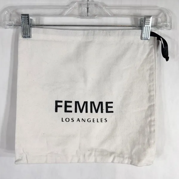 Authentic Femme Los Angeles Dust Bag Drawstring‎ White 12x11 Solid 442 - Image 5