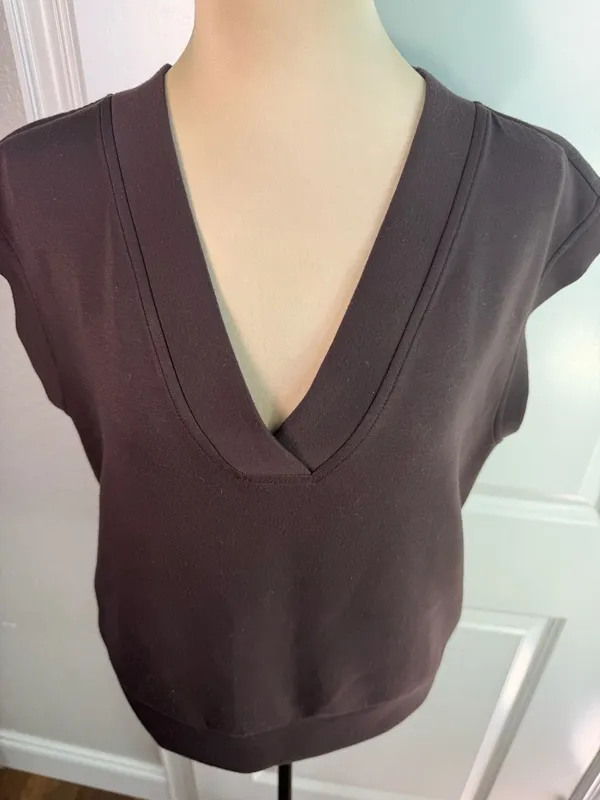Z by Zella Whisper V-Neck Short Sleeve Knit Top - Image 3