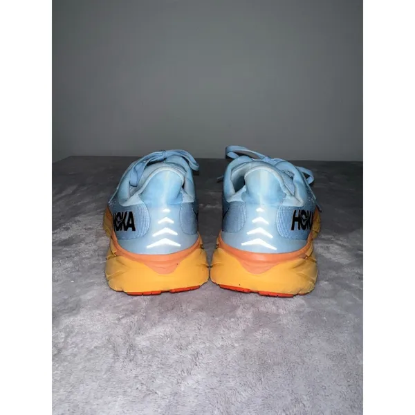 Women's Hoka Clifton 9 Athletic Shoes Size 9.5 Blue Orange - Image 5