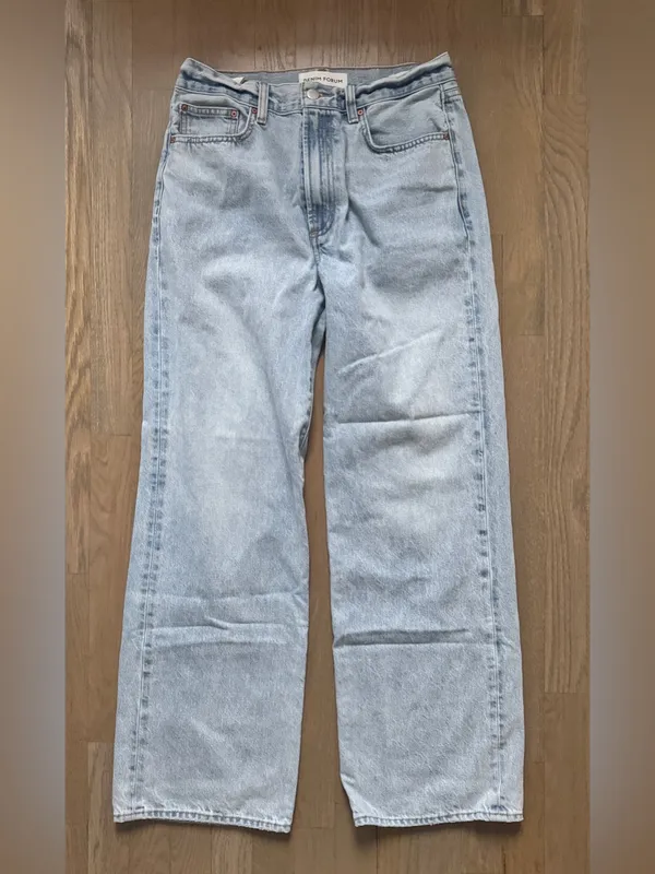 Aritzia Denim Forum The Farrah Hi-Rise Wide Leg Jeans Light Wash Size 29 - Image 3