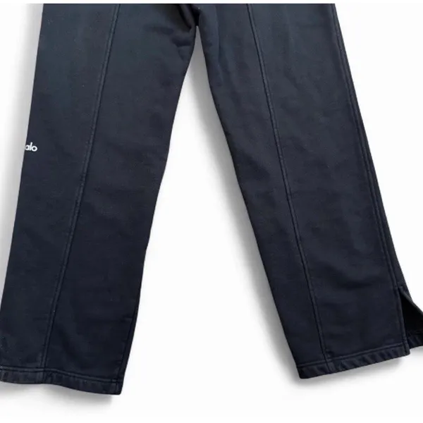 Alo Yoga High-Waist Free Time Straight Leg Sweatpants Wide Leg Women XS Heavy - Image 11