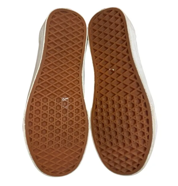 Vans Yellow and White Low-Top Canvas Shoe - Image 6