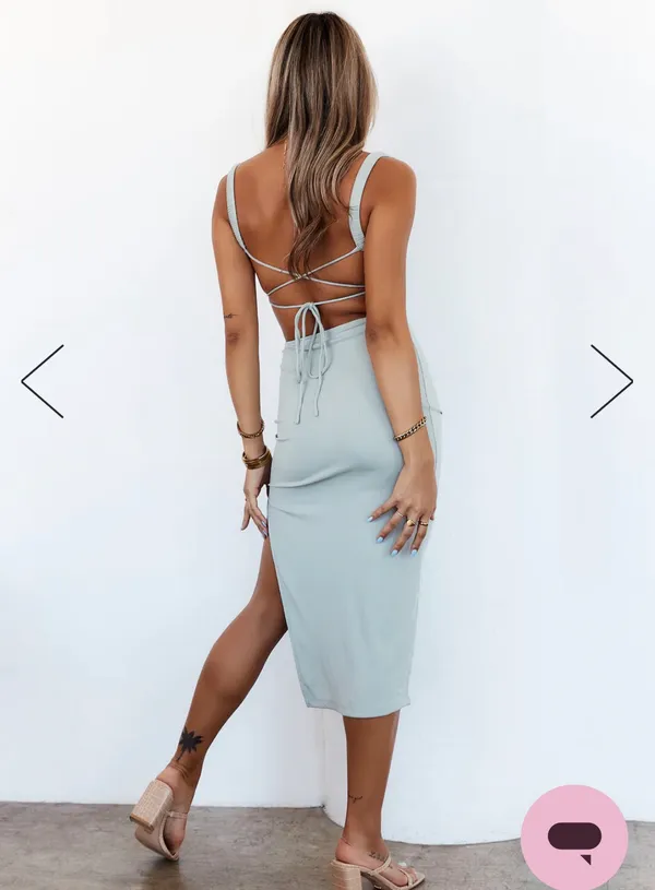 Hello Molly FROSE ON REPEAT MIDI DRESS MINT - Image 3