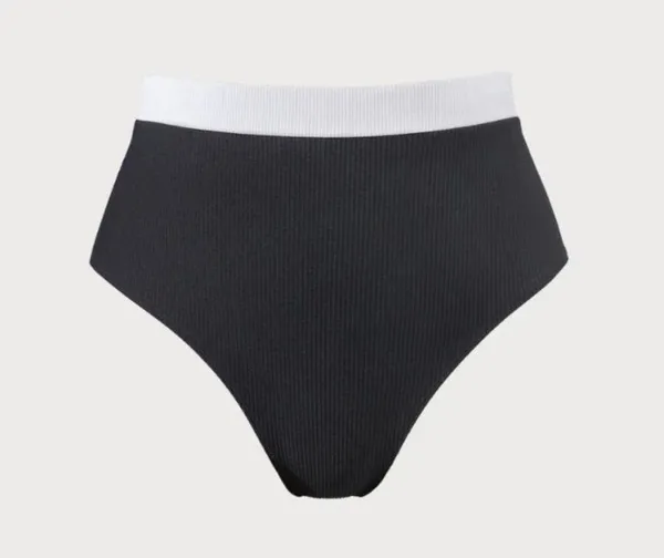 Berlook Black Contrast Trim Plus Size Bikini Top and Bottom - Image 9