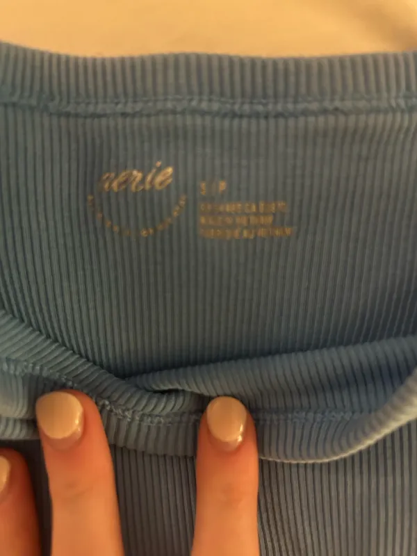 Aerie Blue Tank Top Ribbed - Image 3