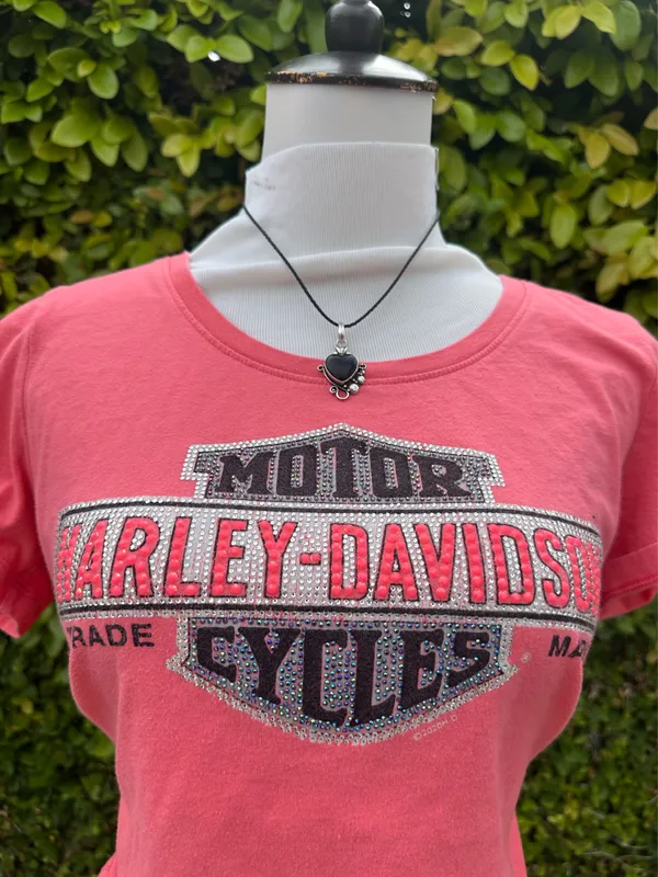 ✨Pink Harley Davidson sequins t-shirt  - Image 5