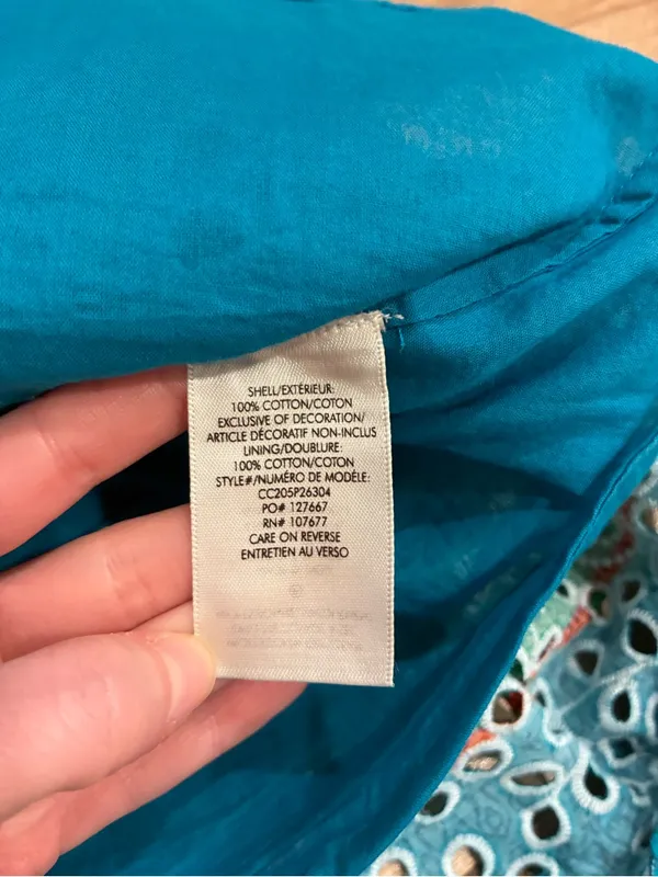 Alice + Olivia Women’s Bethie Smocked stirred Mini Skirt Blue Green Pink Size 10 - Image 5