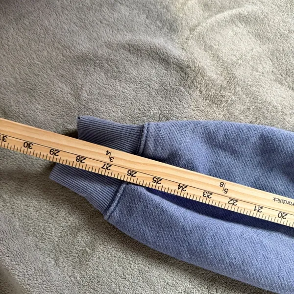 Aerie Crop Distressed Hoodie Full Zip Size S Blue Grunge Boxy Oversized - Image 11