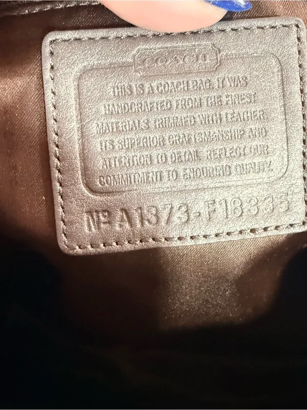 Coach Tan and Brown Signature Tote with Leather Trim - Image 7
