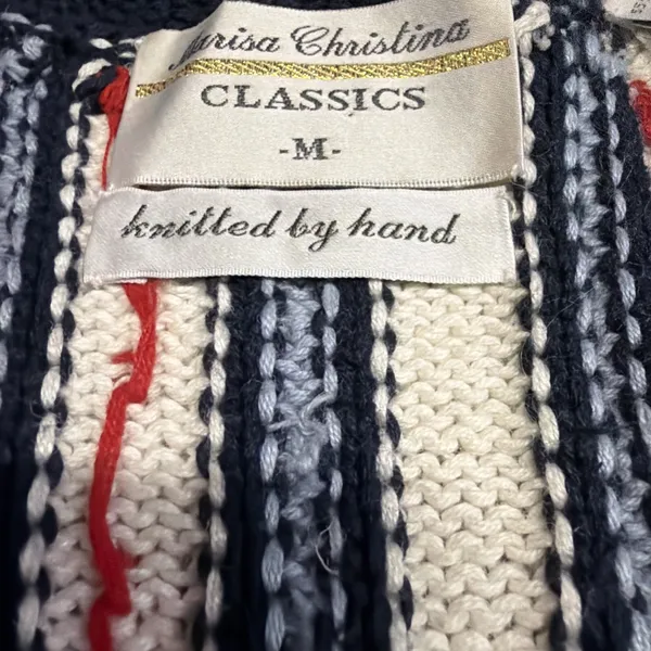 Vintage Marisa Christina Hand Knit Sweater Best Americana / Birds Women’s M - Image 3