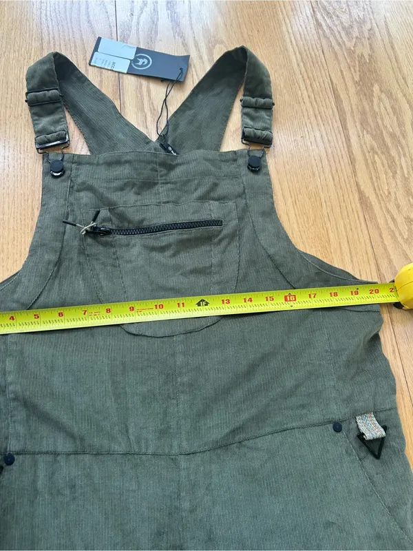 Backcountry Kamas Corduroy Overalls Womens L Kalamata Green NWT Utility Cargo - Image 7