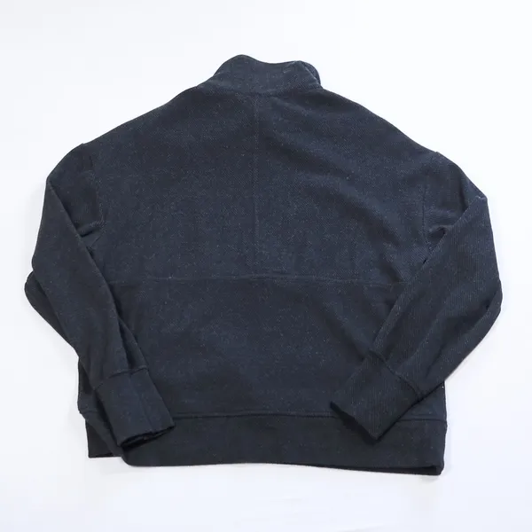Faherty Legend Lounge Half Zip Sweatshirt Dark Gray Women's Medium Textured - Image 3