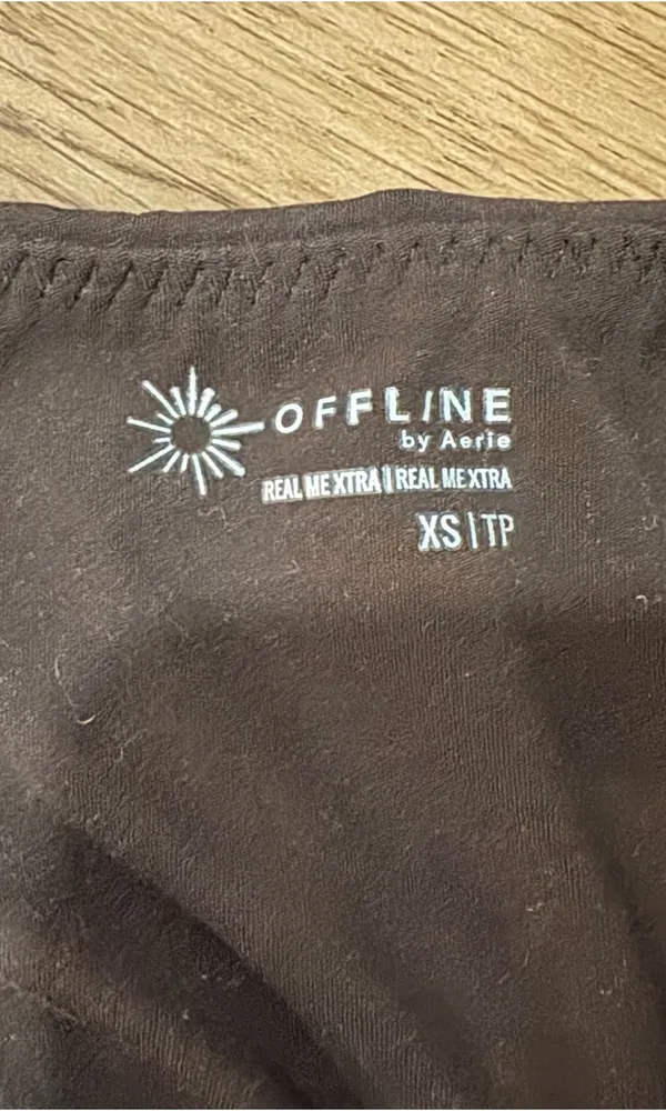 OFFLINE by Aerie Tank Bra Crop Top, Earth Brown - Image 3
