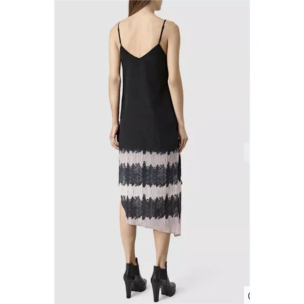 NWT AllSaints Womens Grey Leto Serpine Dress Size 00 - Image 2