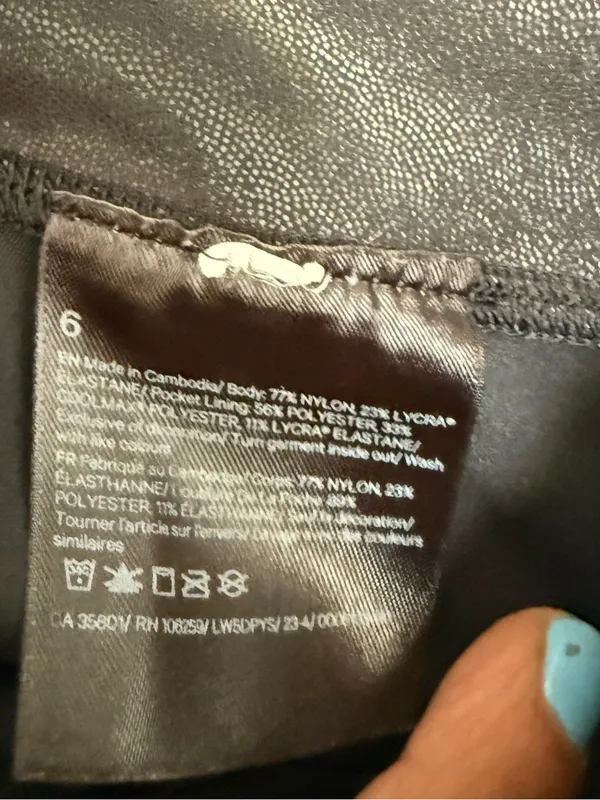 Lululemon Wunder Under Shiny 28” Leggings Black size‎ 6 - Image 5