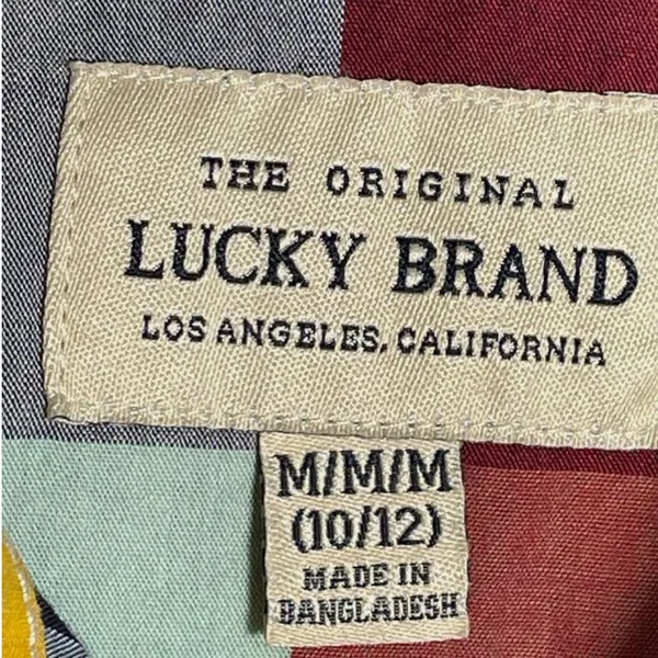 Lucky Brand Multicolor Plaid Button Down western Shirt - Image 2