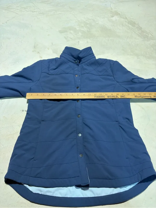 Kuhl aurora shirtjak Navy Blue Quilted Snap-Front Jacket medium - Image 2