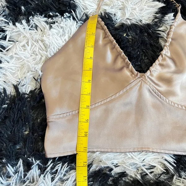 Garage‎ Satin Babydoll Halter Top Coquette Fairycore Soft Girl Romantic Medium - Image 5