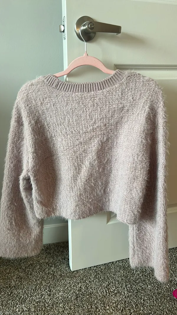 Zara Pink Fuzzy Sweater - Image 2
