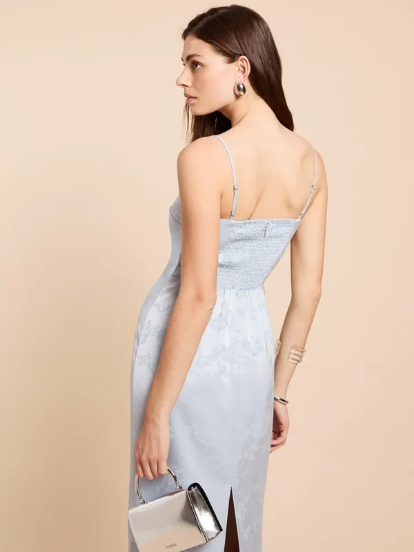 NWT Few Moda Kourt Calla Dress size 4 Maxi Midi blue floral baby blue Tibi - Image 5