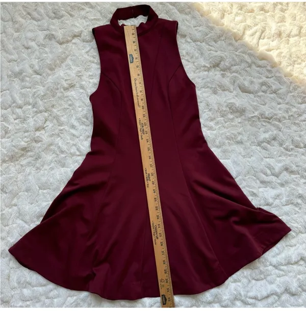 Free People Maroon Halter Dress Open Back - Image 9