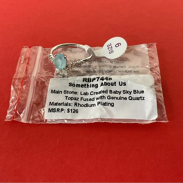 Bomb Party RBP7448 “Something About Us” Topaz/Quartz on Rhodium Size 9 Ring NWT - Image 5