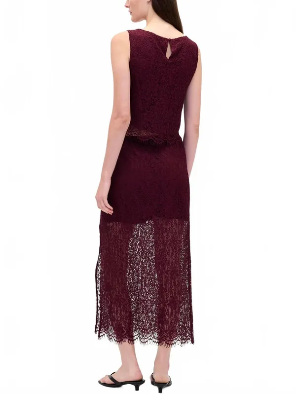 Gap Lace Maxi Skirt NWT Tuscan Red Large - Image 2