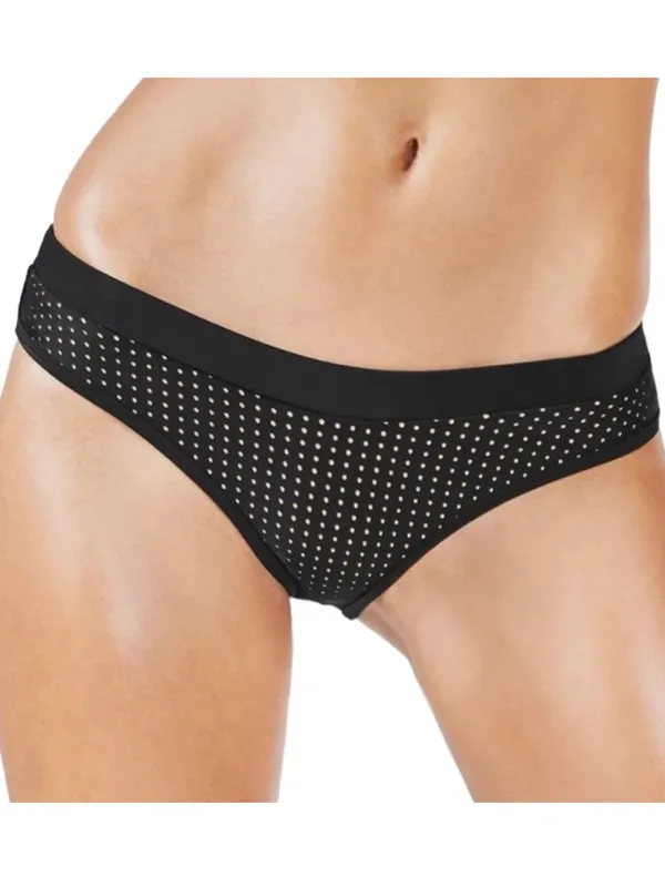 Fabletics Valentina Midi Bikini Top Bottom Set 2 Pc Black Perforated Large‎ - Image 4