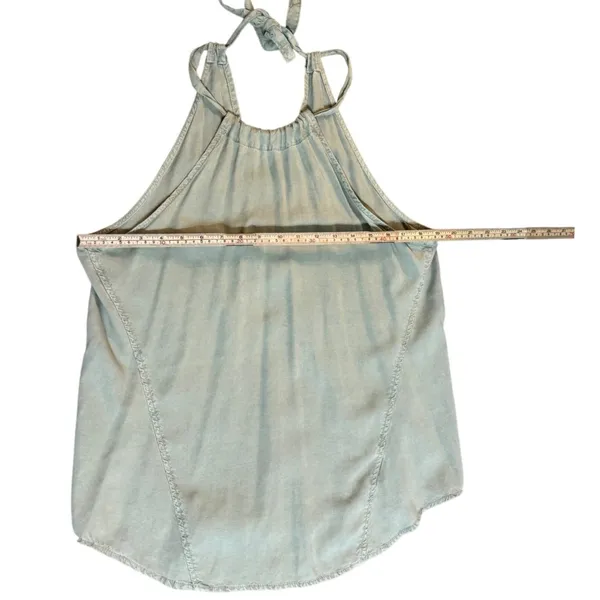 Cloth &‎ Stone Sage Green Halter Tank Top V-Neck Relaxed Fit Large - Image 8