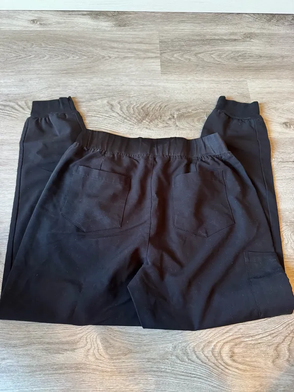 Mandala Scrubs Black High Waisted Jogger Scrub Pants - Image 3